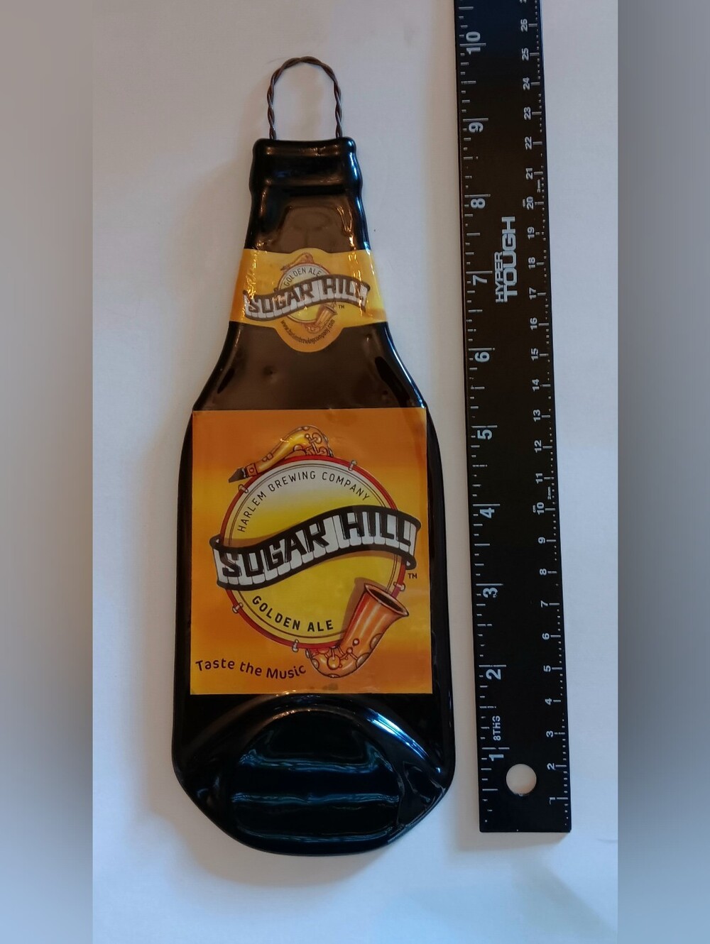 Harlem Brewing Golden Ale Melted Beer Bottle Wall Hanger Promo Advertising